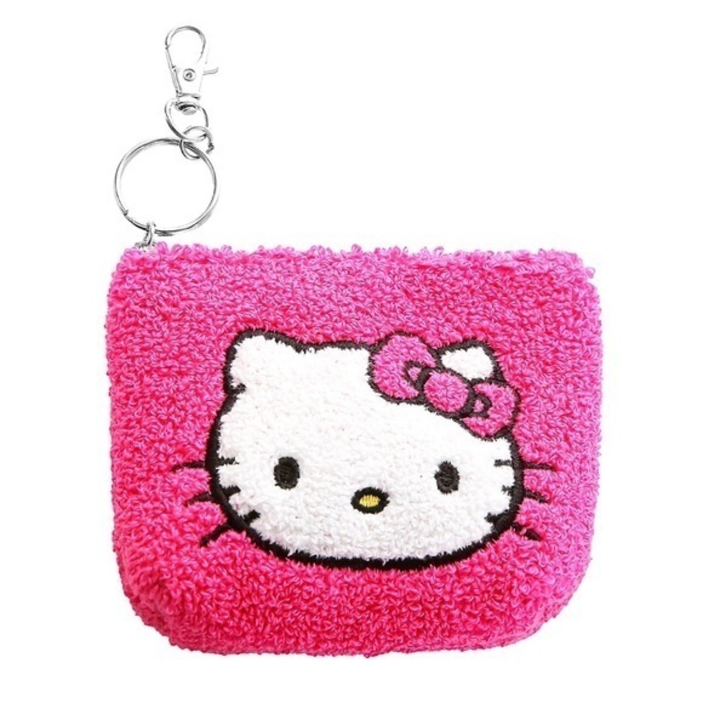 Hello Kitty Pink and White Bag Accessory with Keyring